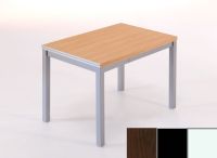 Logo Table saturne ext 135x80 - plateau wengue - pieds blanc - ceinture en metalique noir 2796_wengue_blanc_mt-noir