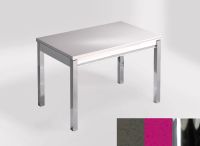 Logo Table mensa ext 100x60 - plateau amazon - pieds chrome - ceinture en bois laque magenta energy 2320_amazon_chrome_bl-magenta-ene