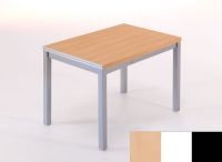 Logo Table saturne ext. 110x70 - plateau hetre - pieds noir - ceinture en metalique blanc 2628_hetre_noir_mt-blanc