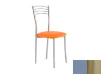 Logo Chaise cam�lia - assise en vinyltech bleu gris - pieds inox 1918_vt-bleu-gris_inox