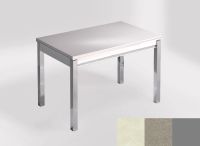 Logo Table mensa ext 100x60 - plateau yukon - pieds argent - ceinture en bois laque inox 2320_yukon_argent_bl-inox