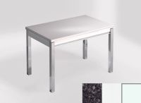 Logo Table mensa ext 110x70 - plateau ebony  pearl - pieds blanc - ceinture en bois laque blanc 2321_ebony--pearl_blanc_bl-blanc