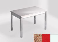 Logo Table mensa ext 100x60 - plateau amarillo palmira - pieds blanc - ceinture en bois laque rouge 2320_amarillo-palmira_blanc_bl-ro