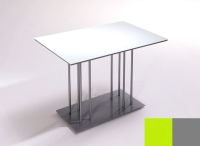 Logo Table ph�nix 110x70 - plateau vert - pieds argent 2734_vert_argent