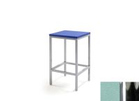 Logo Tabouret iris 63 - assise en vinyltech vert gris - pieds chrome 2731_vt-vert-gris_chrome