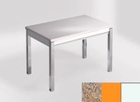 Logo Table mensa 110x70 extension m�lamin� - plateau verde ugarit - pieds blanc - ceinture en bois laque  2332_verde-ugarit_blanc_bl-