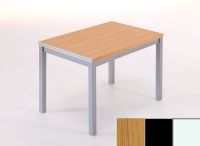 Logo Table saturne ext 80x80 - plateau chene - pieds blanc - ceinture en metalique noir 2785_chene_blanc_mt-noir