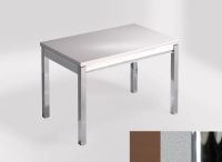 Logo Table mensa ext 110x70 - plateau gedatsu - pieds chrome - ceinture en bois laque argent 2321_gedatsu_chrome_bl-argent
