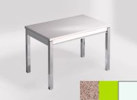 Logo Table mensa ext 110x70 - plateau stellar rojo - pieds blanc - ceinture en bois laque vert 2321_stellar-rojo_blanc_bl-vert