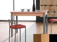 Logo Table mensa ext 120x80 - plateau noyer - pieds noir - ceinture en bois laque chene 3461_noyer_noir_bl-chene