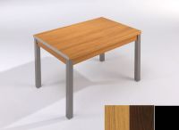 Logo Table mensa ext 100x60 - plateau chene - pieds noir - ceinture en polymere wengue 2033_chene_noir_pl-wengue