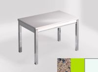 Logo Table mensa ext 110x70 - plateau azul ugarit - pieds blanc - ceinture en bois laque vert 2321_azul-ugarit_blanc_bl-vert