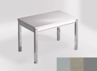 Logo Table mensa ext 110x70 - plateau khenso - pieds argent - ceinture en bois laque inox 2321_khenso_argent_bl-inox