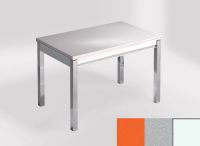 Logo Table mensa ext 110x70 - plateau naranja cool - pieds blanc - ceinture en bois laque argent 2321_naranja-cool_blanc_bl-argent