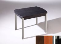 Logo Table hercule ext 115x75 - plateau wengue - pieds chrome - ceinture en polymere cerisier 2903_wengue_chrome_pl-cerisier