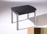 Logo Table hercule ext. 105x60 - plateau hetre - pieds inox - ceinture en polymere wengue 2902_hetre_inox_pl-wengue