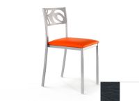 Logo Chaise an�mone - assise en skaitech noir - pieds blanc 2631_sk-noir_blanc