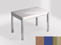 Logo Table mensa ext 100x60 - plateau coral troya - pieds inox - ceinture en bois laque bleu enjoy 2320_coral-troya_inox_bl-bleu-enjo