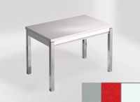 Logo Table mensa ext 100x60 - plateau khenso - pieds blanc - ceinture en bois laque rouge 2320_khenso_blanc_bl-rouge