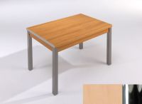 Logo Table mensa ext 110x70 - plateau hetre - pieds chrome - ceinture en polymere hetre 2038_hetre_chrome_pl-hetre