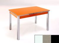 Logo Table mensa ext 100x50 - plateau blanc - pieds noir - ceinture en bois laque inox 2032_blanc_noir_bl-inox