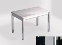 Logo Table mensa ext 110x70 - plateau stellar negro - pieds chrome - ceinture en bois laque argent 2321_stellar-negro_chrome_bl-argen