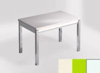 Logo Table mensa 100x60 extension melamin� - plateau blanco dune - pieds blanc - ceinture en bois laque v 2331_blanco-dune_blanc_bl-v
