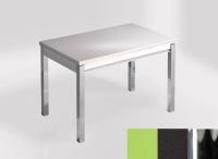 Logo Table mensa ext 100x60 - plateau verde fun - pieds chrome - ceinture en bois laque noir 2320_verde-fun_chrome_bl-noir