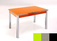 Logo Table mensa ext 100x50 - plateau vert - pieds noir - ceinture en bois laque inox 2032_vert_noir_bl-inox