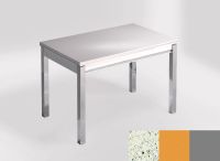 Logo Table mensa ext 110x70 - plateau blanco dali - pieds argent - ceinture en bois laque jaune dream 2321_blanco-dali_argent_bl-jaun