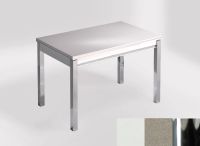 Logo Table mensa ext 110x70 - plateau blanco zeus - pieds chrome - ceinture en bois laque inox 2321_blanco-zeus_chrome_bl-inox