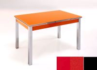 Logo Table mensa ext 100x50 - plateau rouge - pieds noir - ceinture en bois laque rouge 2032_rouge_noir_bl-rouge