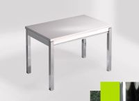 Logo Table mensa 100x60 extension melamin - plateau green river - pieds chrome - ceinture en bois laque  2331_green-river_chrome_bl-