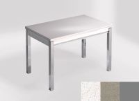 Logo Table mensa 110x70 extension m�lamin� - plateau blanco maple - pieds argent - ceinture en bois laque 2332_blanco-maple_argent_bl