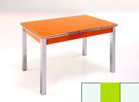 Logo Table mensa ext 110x70 - plateau blanc - pieds blanc - ceinture en bois laque vert 2040_blanc_blanc_bl-vert