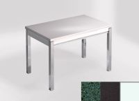 Logo Table mensa ext 110x70 - plateau stellar verde - pieds blanc - ceinture en bois laque noir 2321_stellar-verde_blanc_bl-noir