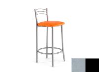 Logo Tabouret cam�lia 63 - assise en vinyltech gris - pieds noir 2652_vt-gris_noir