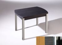 Logo Table hercule ext. 105x60 - plateau chene - pieds chrome - ceinture en polymere cendre 2902_chene_chrome_pl-cendre
