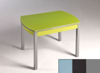 Logo Table hercule 130x80 - plateau gris - pieds argent - ceinture en bois laque noir 2000_gris_argent_bl-noir