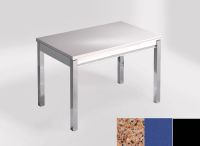 Logo Table mensa 110x70 extension m�lamin� - plateau amarillo palmira - pieds noir - ceinture en bois laq 2332_amarillo-palmira_noir_