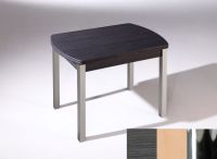 Logo Table hercule ext. 105x60 - plateau cendre - pieds chrome - ceinture en polymere hetre 2902_cendre_chrome_pl-hetre