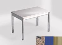 Logo Table mensa ext 100x60 - plateau azul ugarit - pieds inox - ceinture en bois laque bleu enjoy 2320_azul-ugarit_inox_bl-bleu-enjo