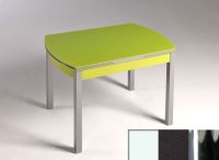 Logo Table hercule 105x60 - plateau blanc - pieds chrome - ceinture en bois laque noir 1989_blanc_chrome_bl-noir