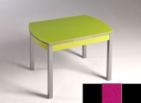 Logo Table hercule 130x80 - plateau noir - pieds noir - ceinture en bois laque magenta energy 2000_noir_noir_bl-magenta-energy