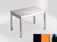 Logo Table mensa ext 100x60 - plateau tao - pieds chrome - ceinture en bois laque orange 2320_tao_chrome_bl-orange
