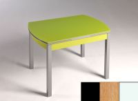 Logo Table hercule 115x75 - plateau noir - pieds blanc - ceinture en bois laque chene 1992_noir_blanc_bl-chene