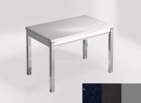 Logo Table mensa 110x70 extension m�lamin� - plateau stellar marina - pieds argent - ceinture en bois laq 2332_stellar-marina_argent_