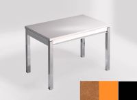Logo Table mensa 110x70 extension m�lamin� - plateau sonora gold - pieds noir - ceinture en bois laque or 2332_sonora-gold_noir_bl-or