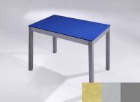 Logo Table licorne 110x70 - h75 - plateau rhine - pieds argent - ceinture en bois laque argent 2703_rhine_argent_bl-argent