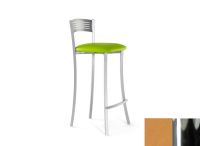 Logo Tabouret hibiscus 63 cr - assise en vinyltech marron clair - pieds chrome 2645_vt-marron-clair_chrome